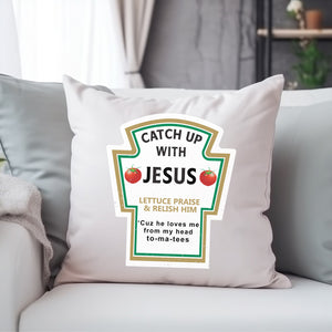 Kopfkissen zweifarbig catch up with jesus