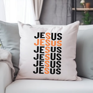 Kopfkissen zweifarbig jesus schriftzug