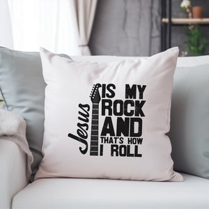 Kopfkissen zweifarbig jesus is my rock gitarrenspieler