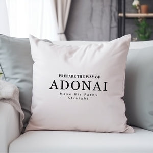Kopfkissen zweifarbig prepare the way of adonai