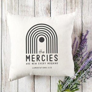 Kopfkissen zweifarbig his mercies lamentations 3:23
