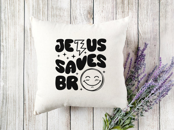 Kopfkissen zweifarbig jesus saves bro