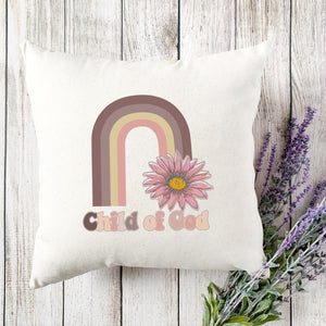 Kopfkissen zweifarbig child of god regenbogen