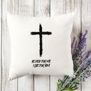 Kopfkissen zweifarbig he died for me i live for him