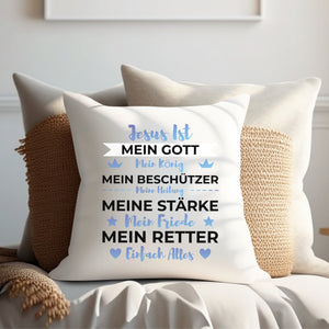 Kopfkissen zweifarbig jesus ist mein gott