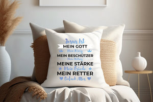 Kopfkissen zweifarbig jesus ist mein gott