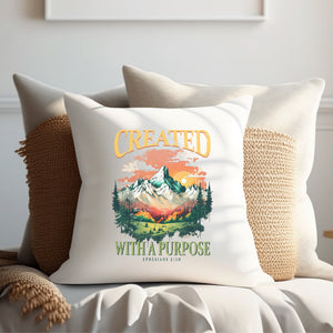 Kopfkissen zweifarbig created with a purpose ephesians 2:10