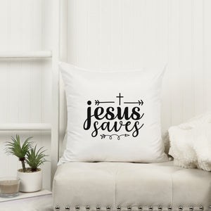 Kopfkissen zweifarbig jesus saves