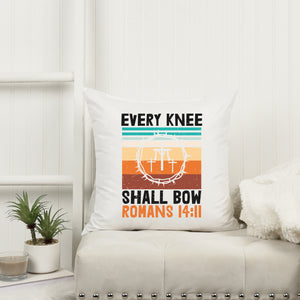 Kopfkissen zweifarbig every knee shall bow romans 14:11