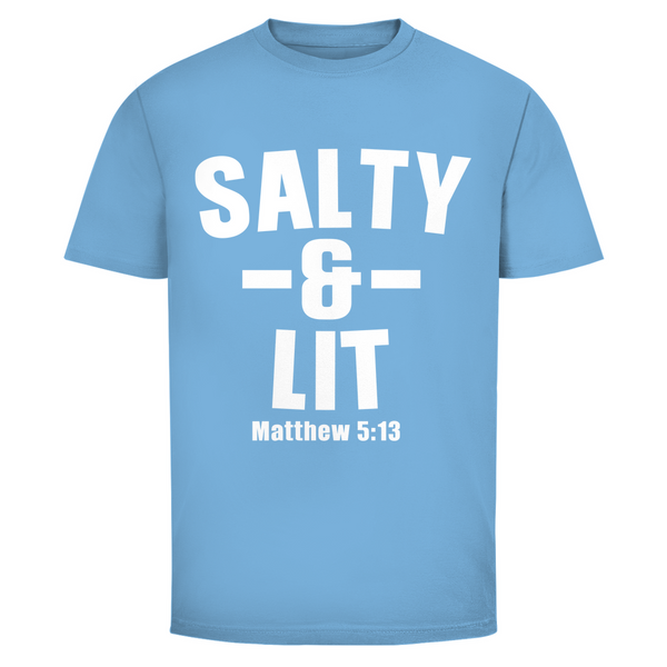 Herren T-Shirt salty and lit matthew 5:13