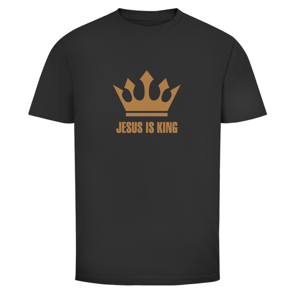 Herren T-Shirt jesus is king krone