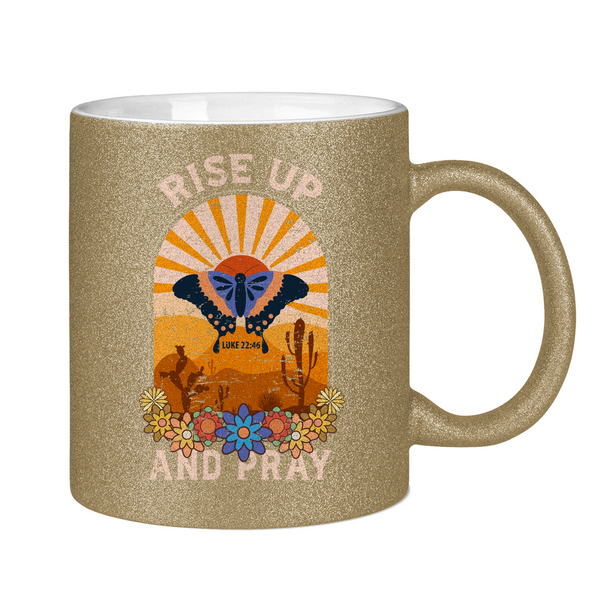 Glitzertasse rise up and pray