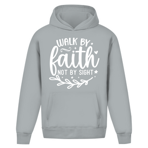 Oversize Hoodie Ohne Kordel walk by faith not by sight