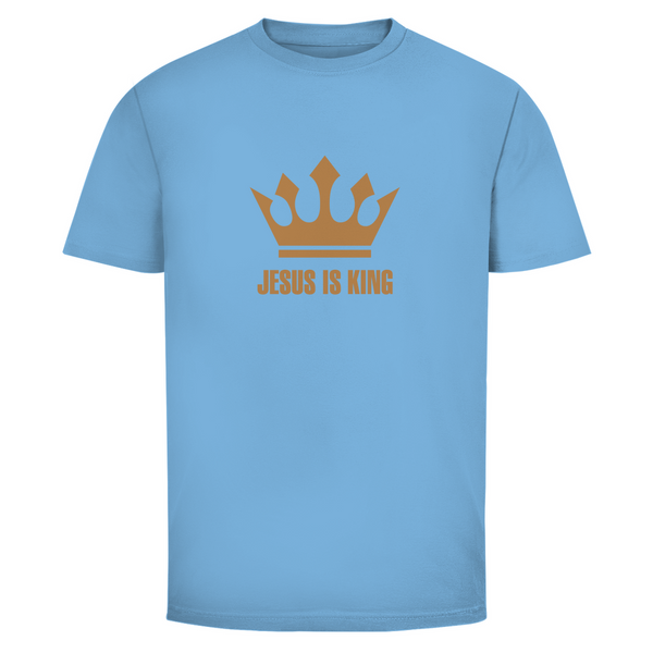 Herren T-Shirt jesus is king krone