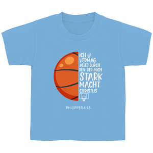 Kinder T-Shirt stark macht basketballer philipper 4.13