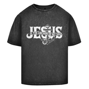 Oversize Washed T-Shirt jesus the anchor of my soul