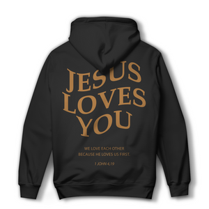 Damen Hoodie jesus loves you 1 john 4,19