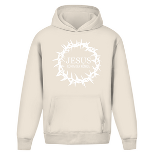 Oversize Hoodie Ohne Kordel jesus könig der könige dornenkrone