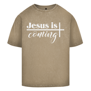 Oversize Washed T-Shirt jesus is comig
