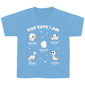 Kinder T-Shirt god says i am amazing psalm 139:14