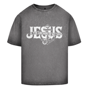 Oversize Washed T-Shirt jesus the anchor of my soul