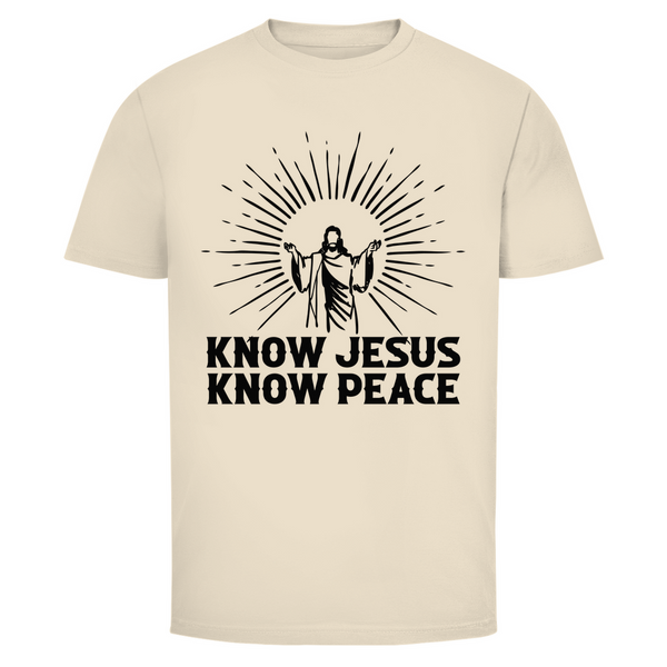 Herren T-Shirt know jesus know peace