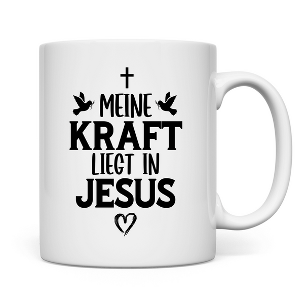 Tasse meine kraft liegt in jesus