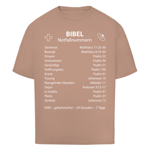 Oversize T-Shirt bibel notfallnummern