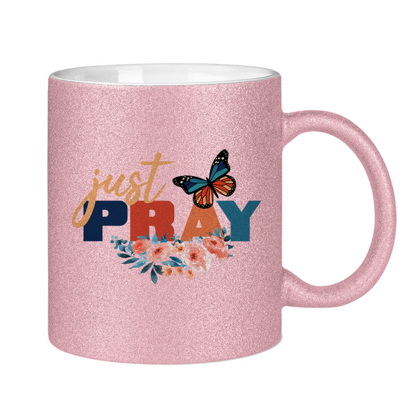 Glitzertasse just pray