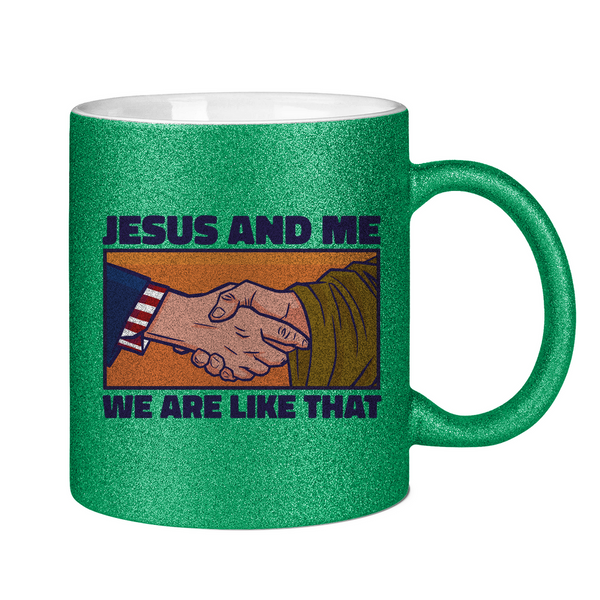 Glitzertasse jesus and me