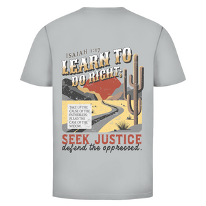 Herren T-Shirt learn to do right isaiah 1:17