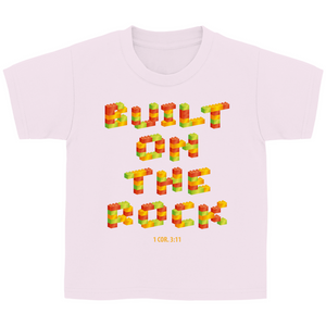 Kinder  T-Shirt built on the rock 1 cor. 3:11