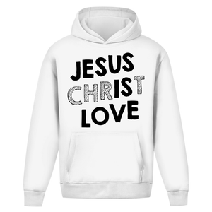 Oversize Hoodie Ohne Kordel jesus christ love