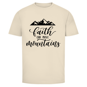 Herren T-Shirt faith can move mountains