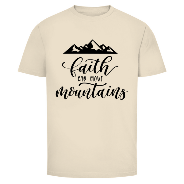 Herren T-Shirt faith can move mountains