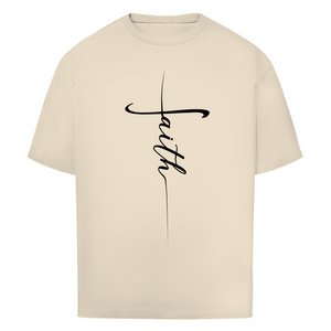 Oversize T-Shirt faith kreuz
