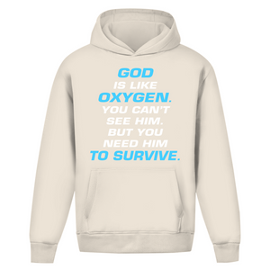 Oversize Hoodie Ohne Kordel god is like oxygen