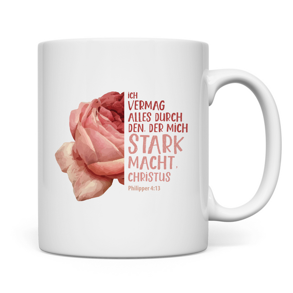 Tasse der mich stark macht blume