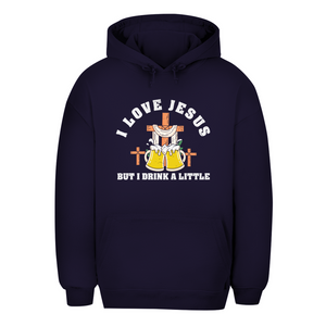 Unisex Oversize Hoodie i love jesus but i drink a little bier