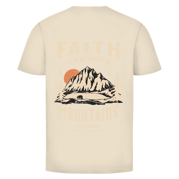 Herren T-Shirt faith can move mountains matthew 17:20