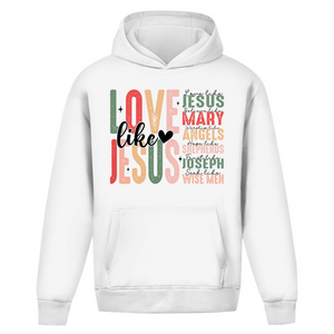 Oversize Hoodie Ohne Kordel love like jesus