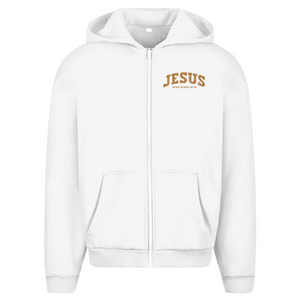 Oversize Zipper Hoodie jesus the way the truth the life