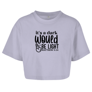Damen Oversize Crop Top would be light matthew 5:14