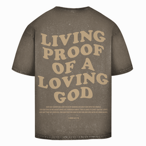 Oversize Washed T-Shirt a loving god 1 john 4:9-10