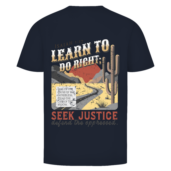 Herren T-Shirt learn to do right isaiah 1:17