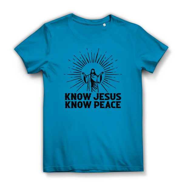 Damen Premium Bio T-Shirt know jesus know peace