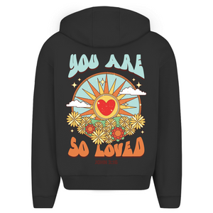Oversize Zipper Hoodie you are so loved john 3:16