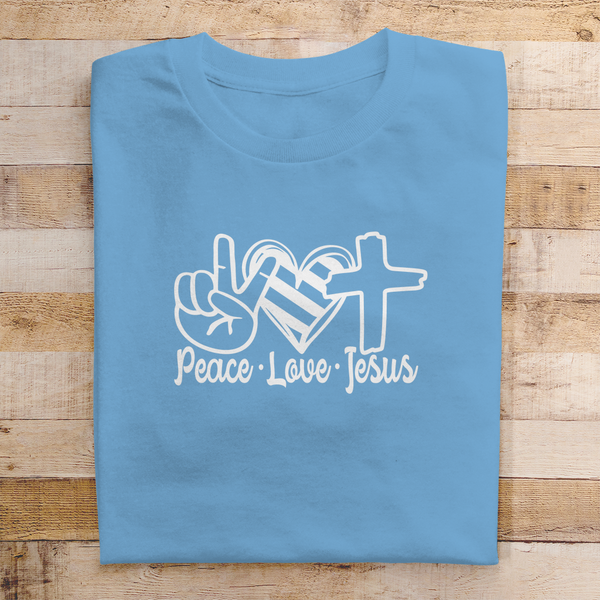 Herren T-Shirt peace love jesus