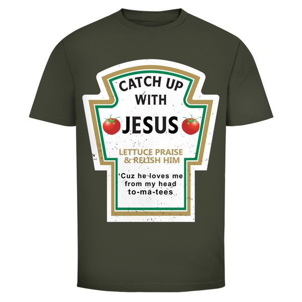 Herren T-Shirt catch up with jesus