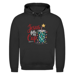 Herren Hoodie jesus fills my cup psalm 23.5